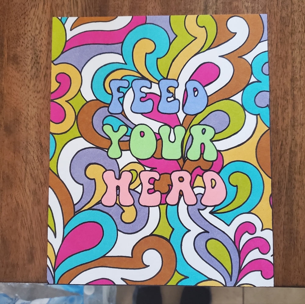Hand Drawn Jefferson Airplane Lyrics Psychedelic Original Art